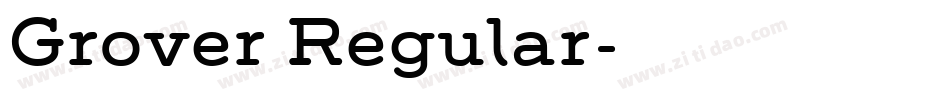 Grover Regular字体转换